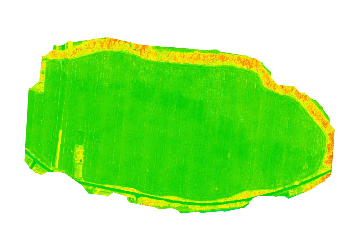 GNDVI mapa hustoty vegetácie poľa